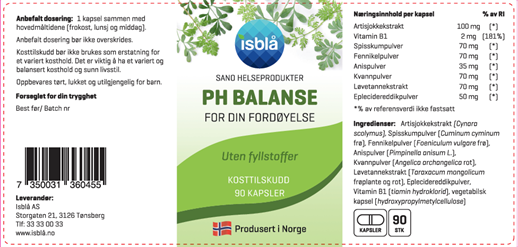 pH Balanse - 90 kaps. Vegansk