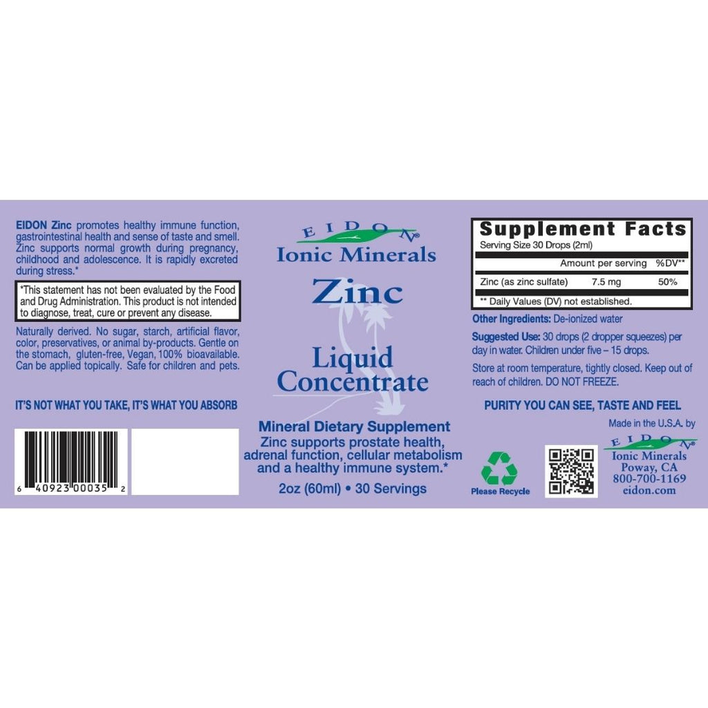 Eidon Sink flytende mineraltilskudd 60 ml