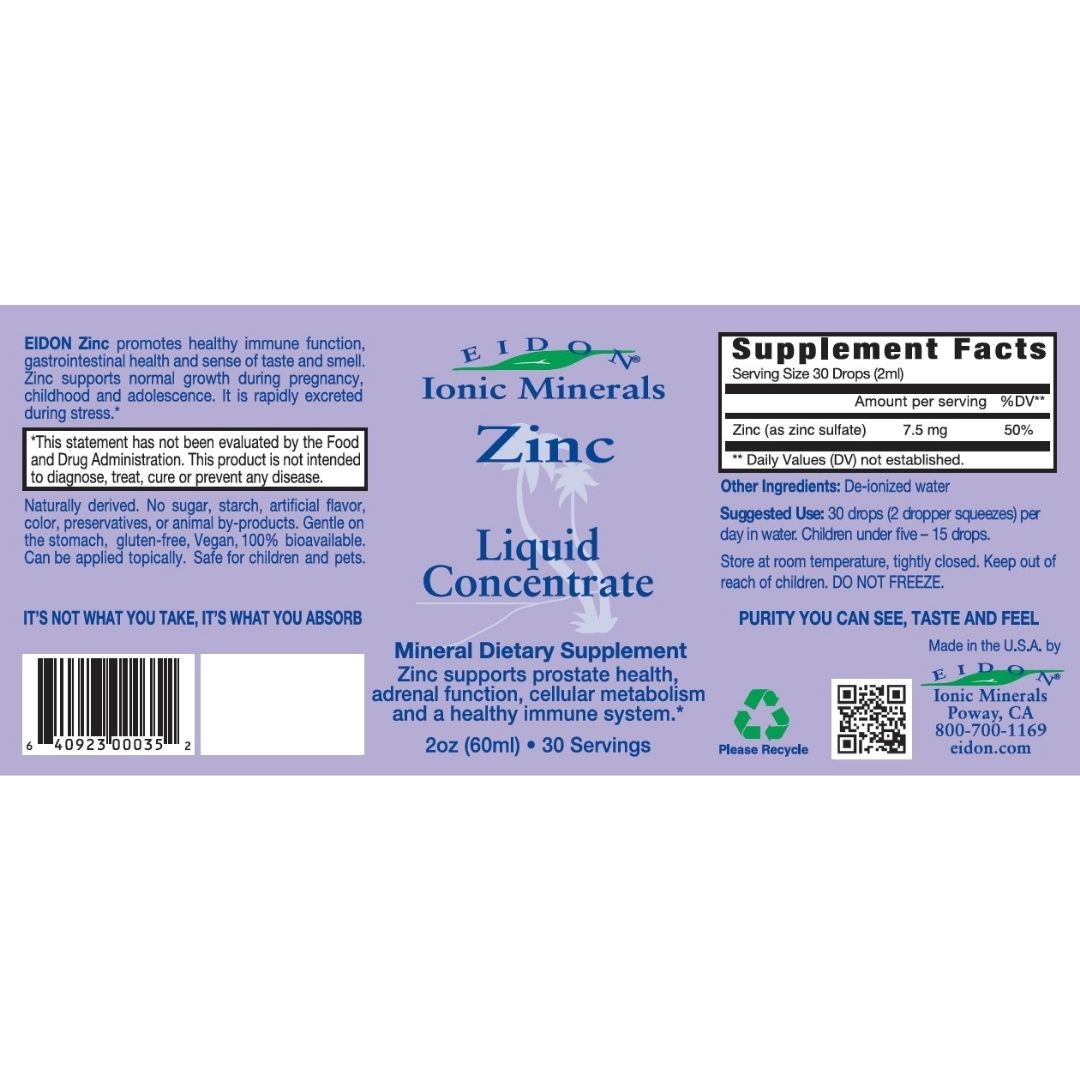 Eidon Sink flytende mineraltilskudd 60 ml