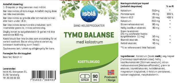 Tymo Balanse - 90 veg kaps
