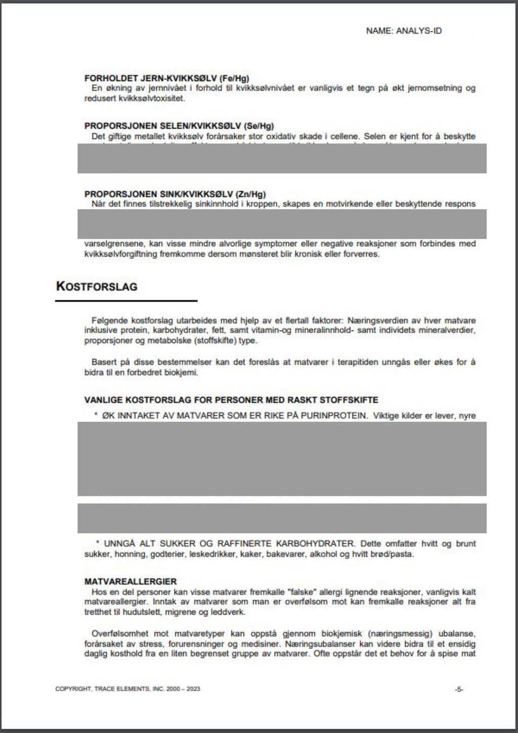 Hårmineralanalyse med rapport for hest
