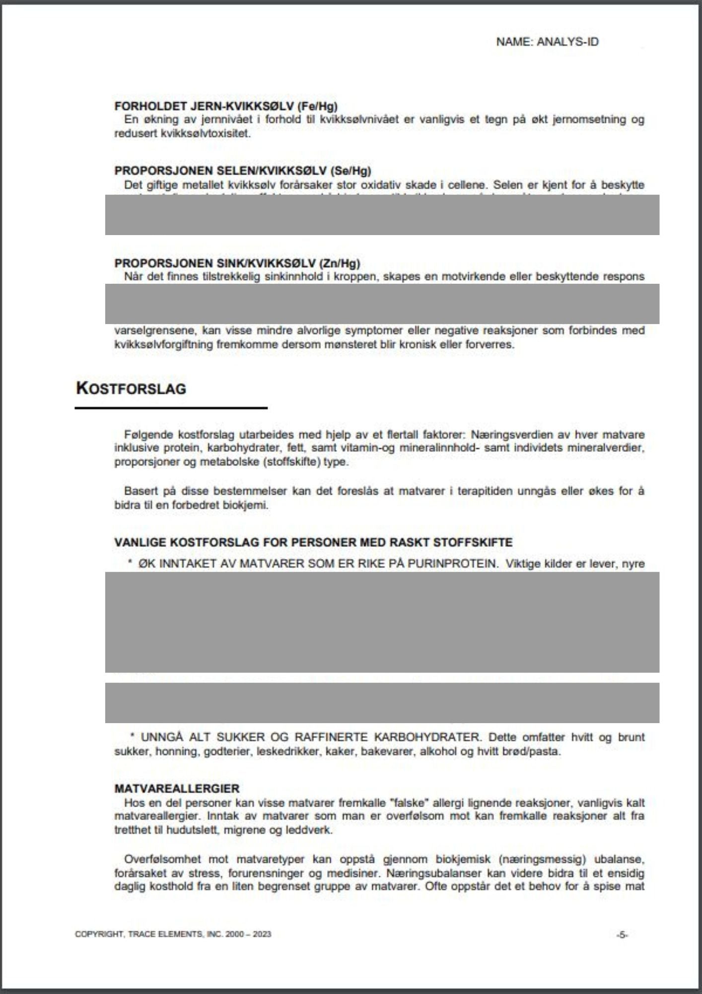 Hårmineralanalyse med rapport for hest