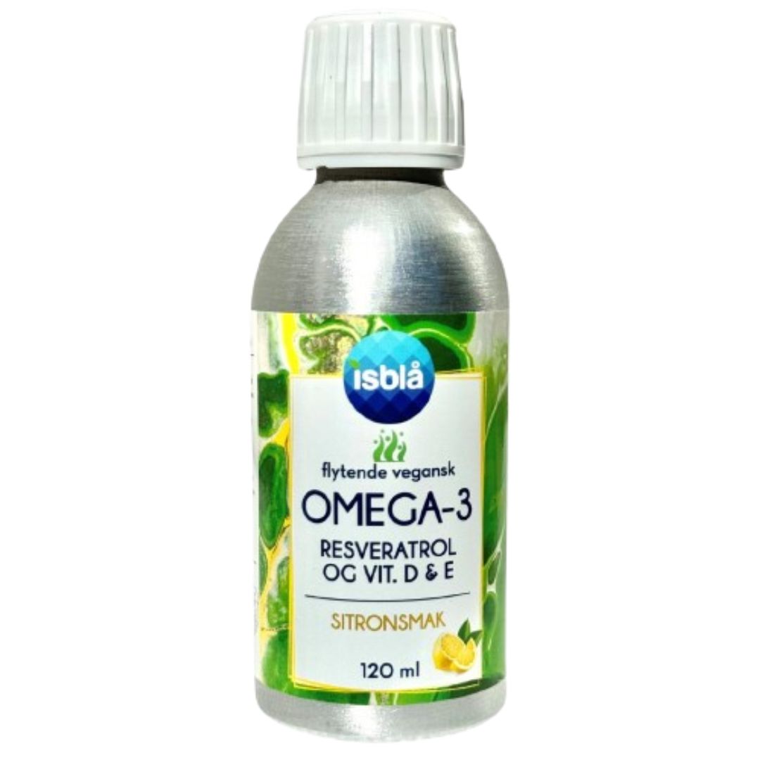 Vegansk Omega-3 flytende fra alger, sitronsmak 120 ml