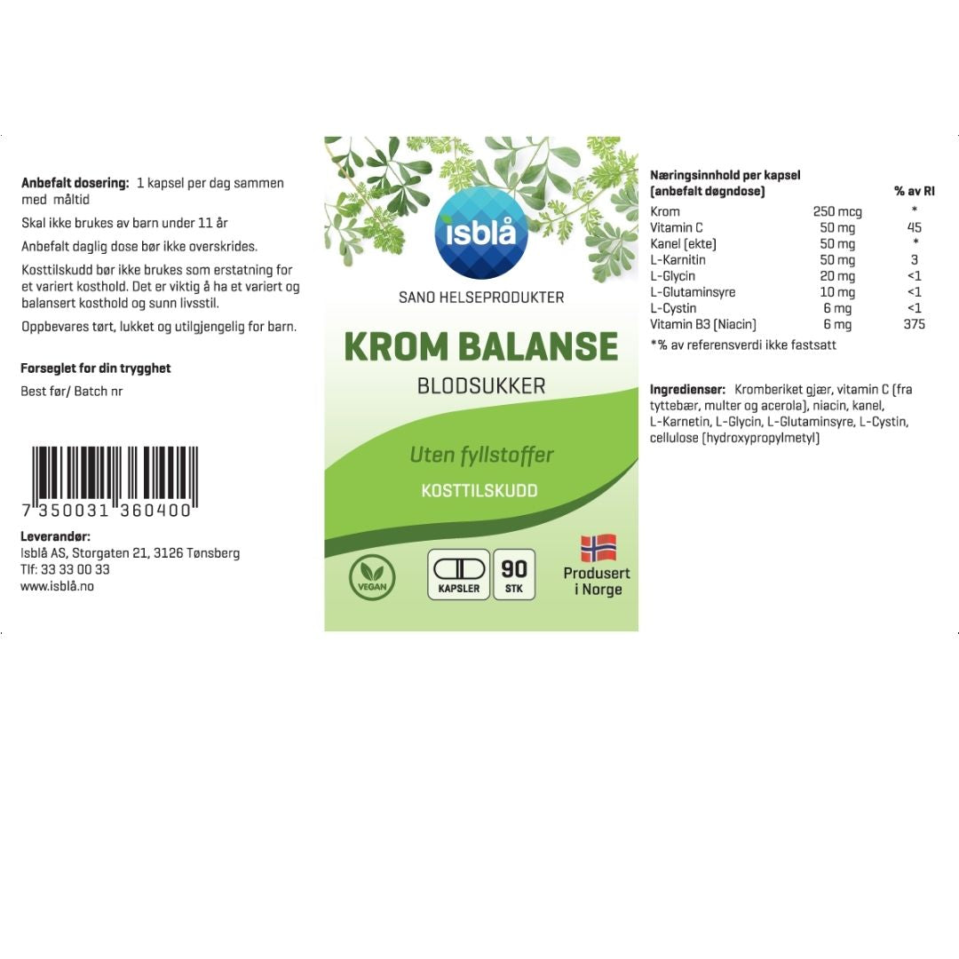 Krom Balanse – 90 veg. kapsler