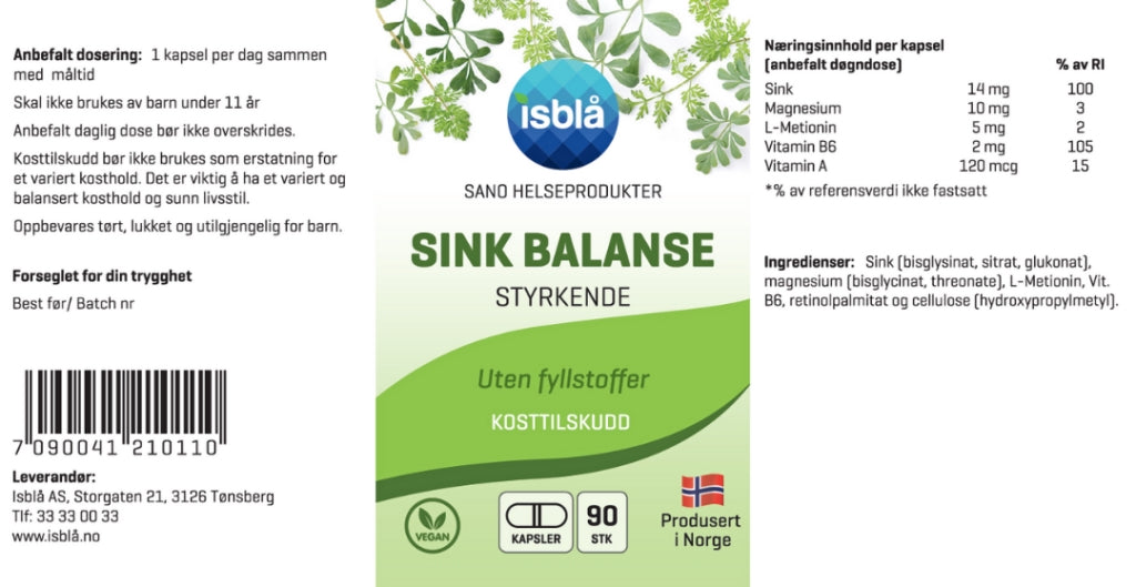 Sink Balanse – 90 veg. kapsler