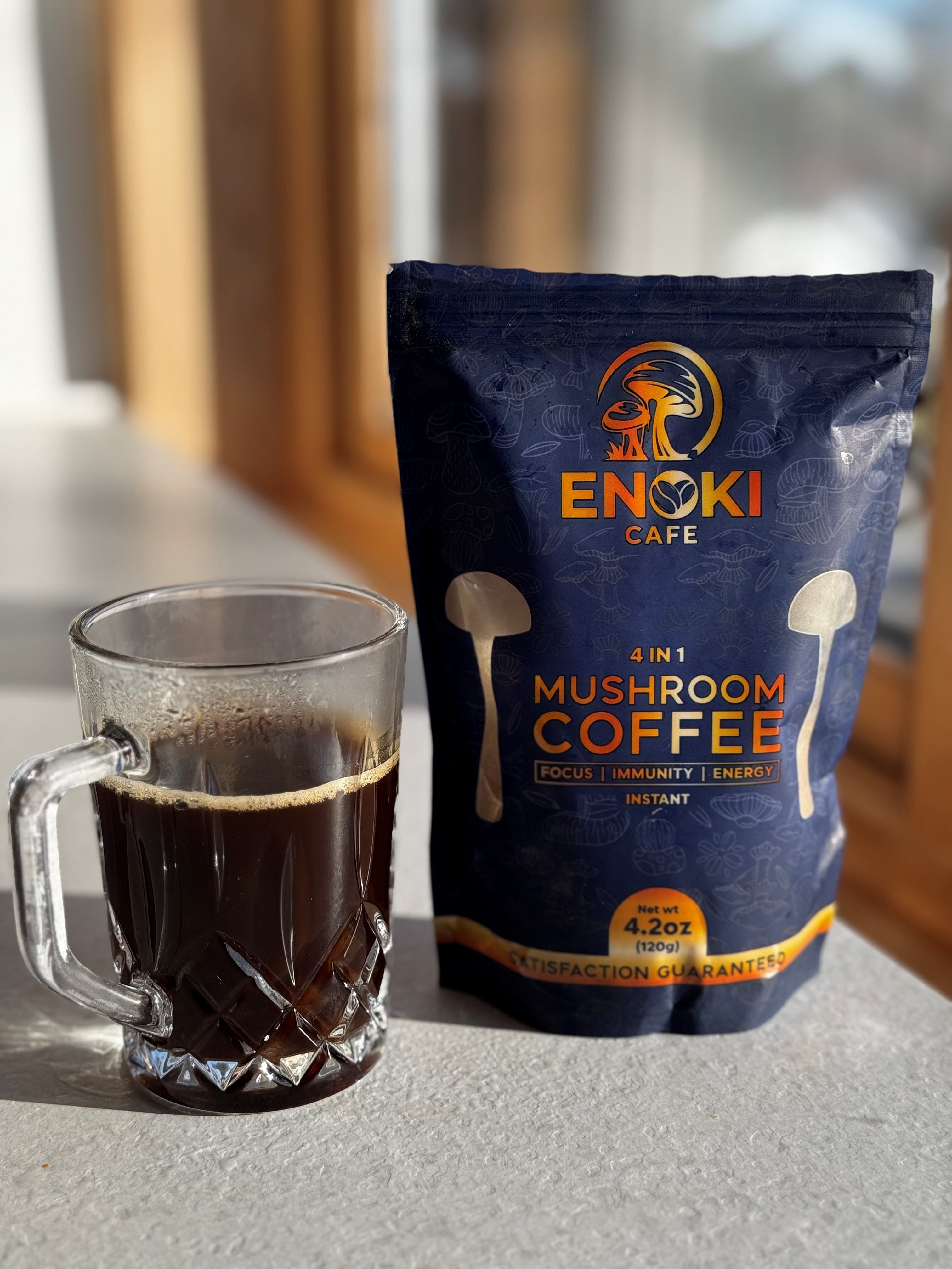 Enoki Cafe Soppkaffe - blå - Lite koffein
