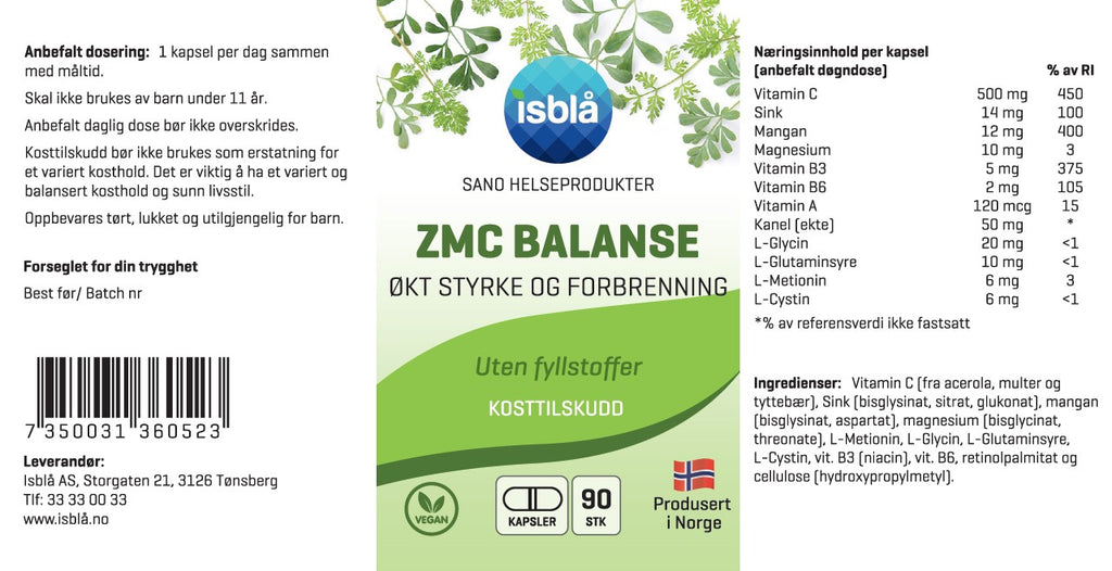 ZMC Balanse – 90 veg. kapsler
