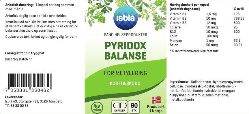 Pyridox Balanse – 90 veg. kapsler