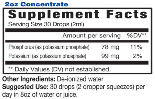 Flytende kosttilskudd med fosfor – Eidon Ionic Minerals 60 ml, vegansk og uten tilsetningsstoffer