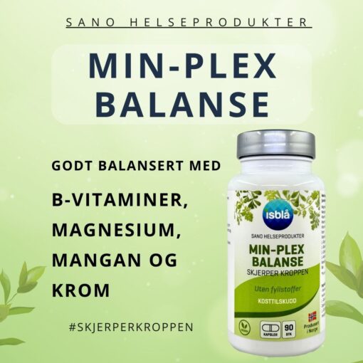 min-plex. B-vitaminer, magnesium, mangan og krom